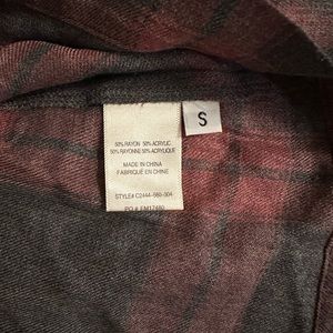 Cloth&Stone long sleeve buffalo plaid blouse SIZE S